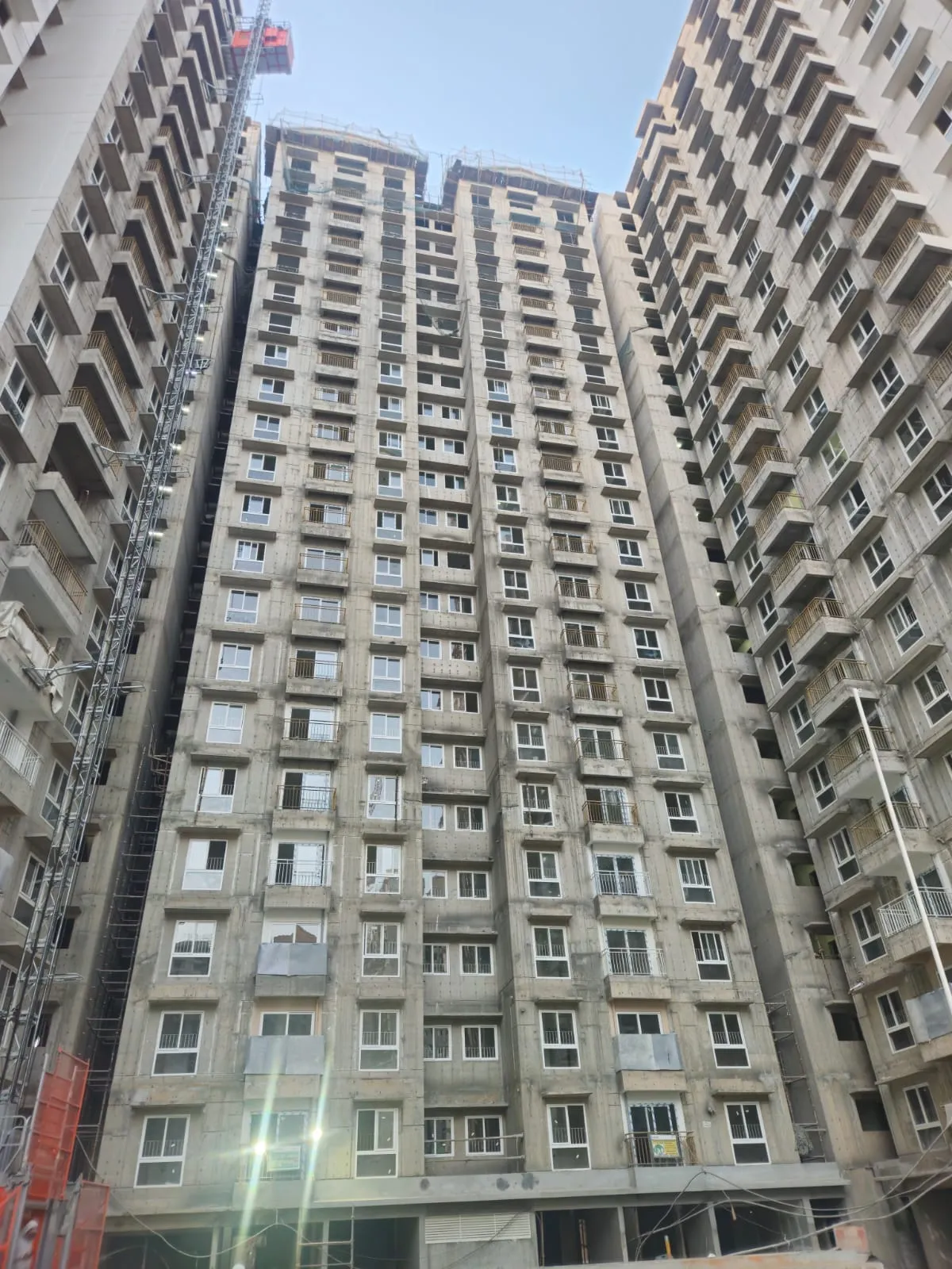 Wing B - Above terrace Over head tank work in progress