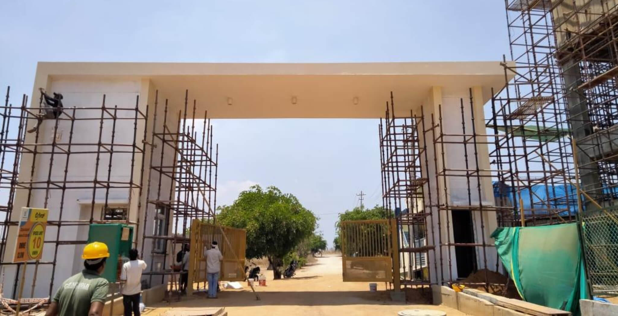 West Entry Portal - Painting work in progress - Mar 2024