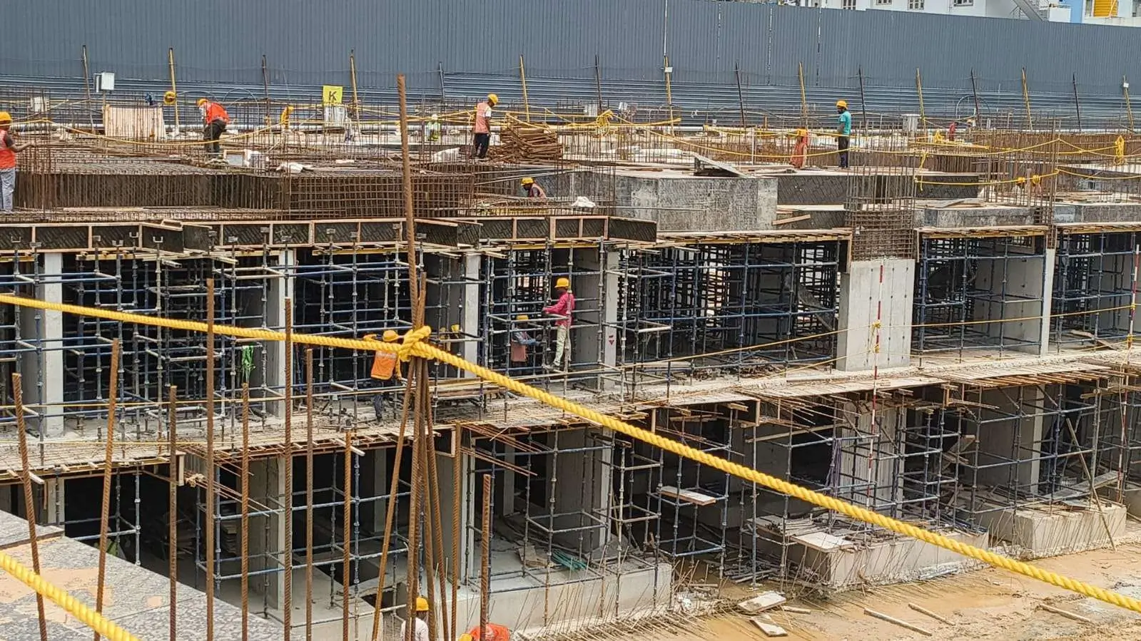 TOWER – J: Ground slab work in progress