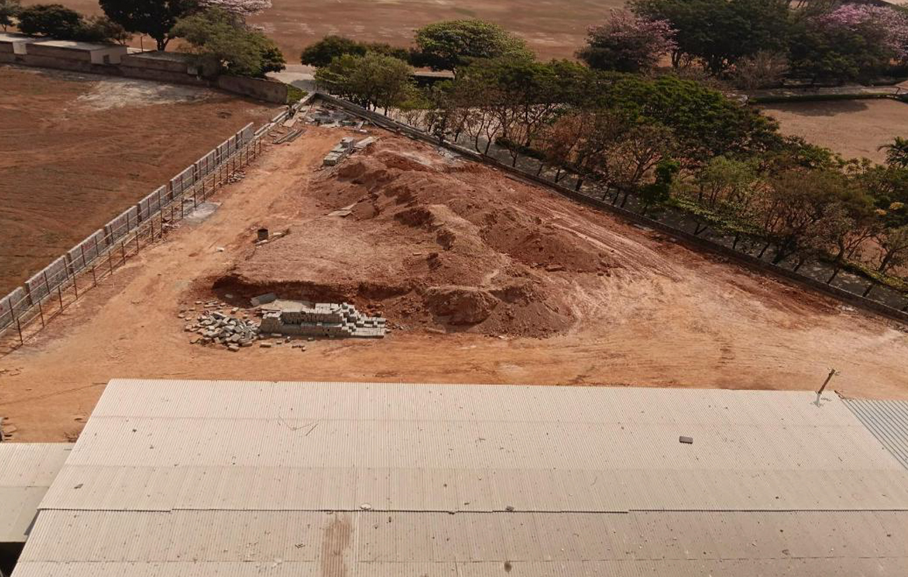 Compound Wall work in progress (South side & North east side)