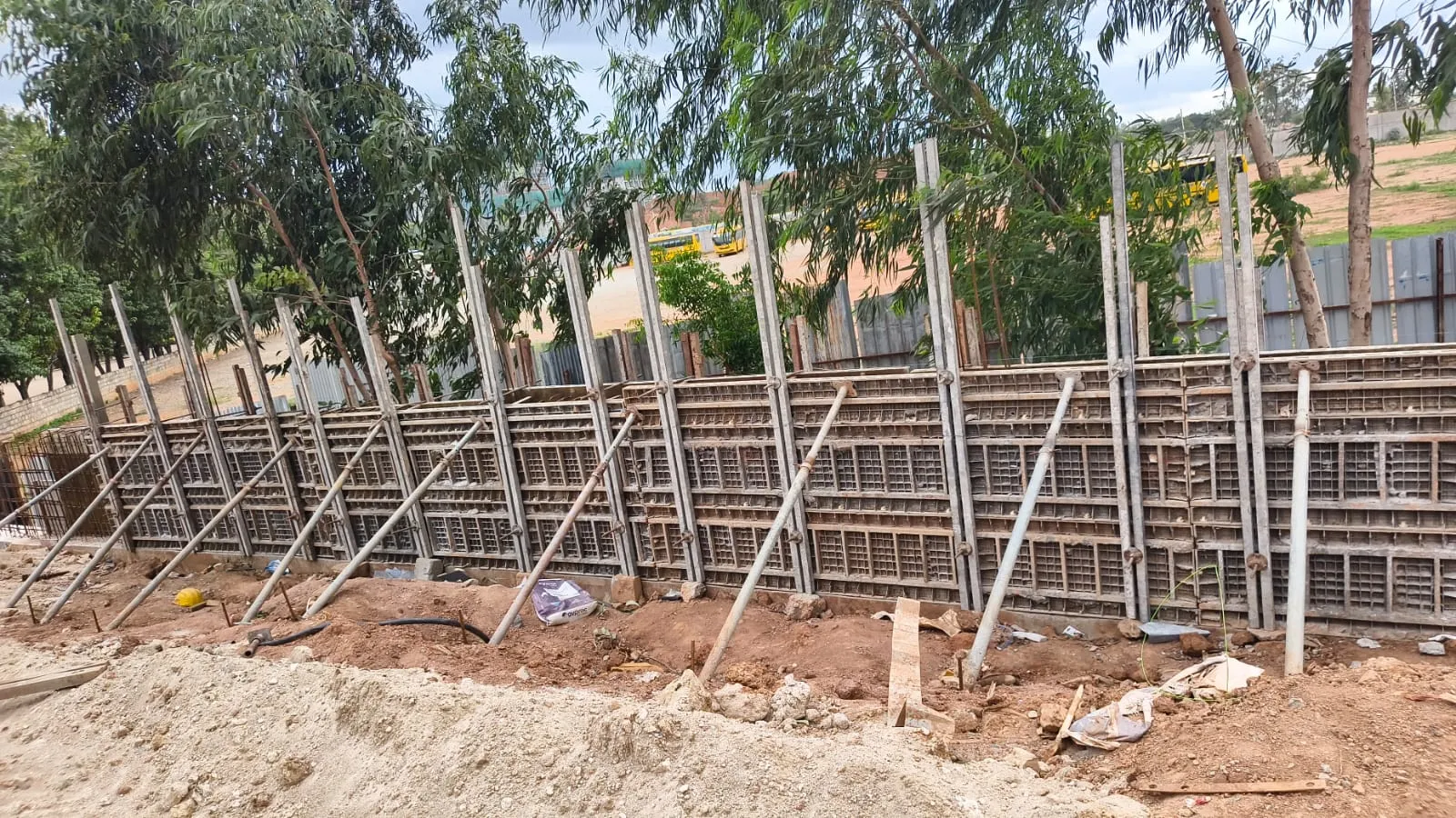 Compound Wall work in progress (West & Southeast side)