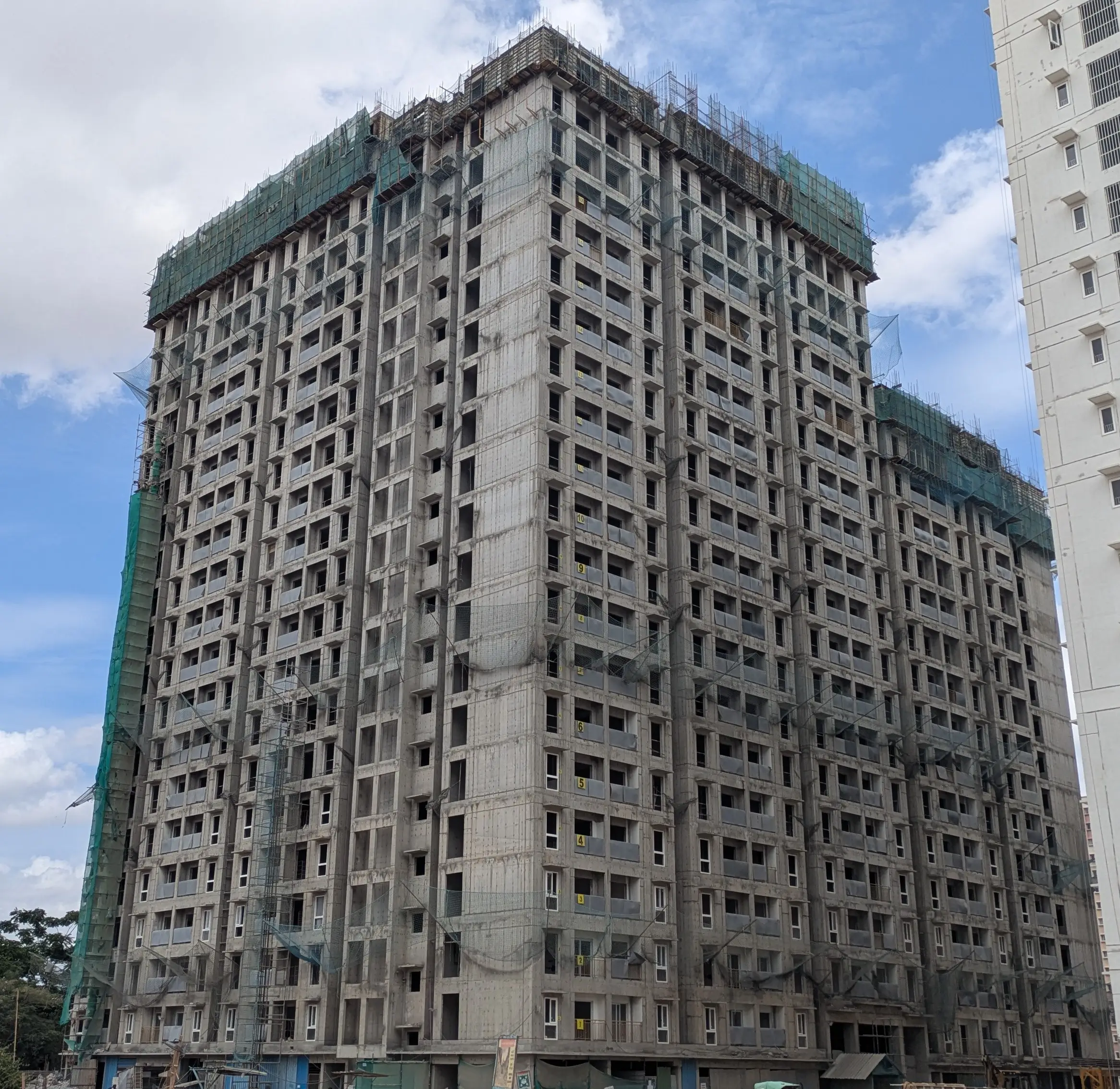 Brigade El Dorado – COBALT - Wing A - Milestone Release - "On casting of Twenty first floor slab" - Status as on