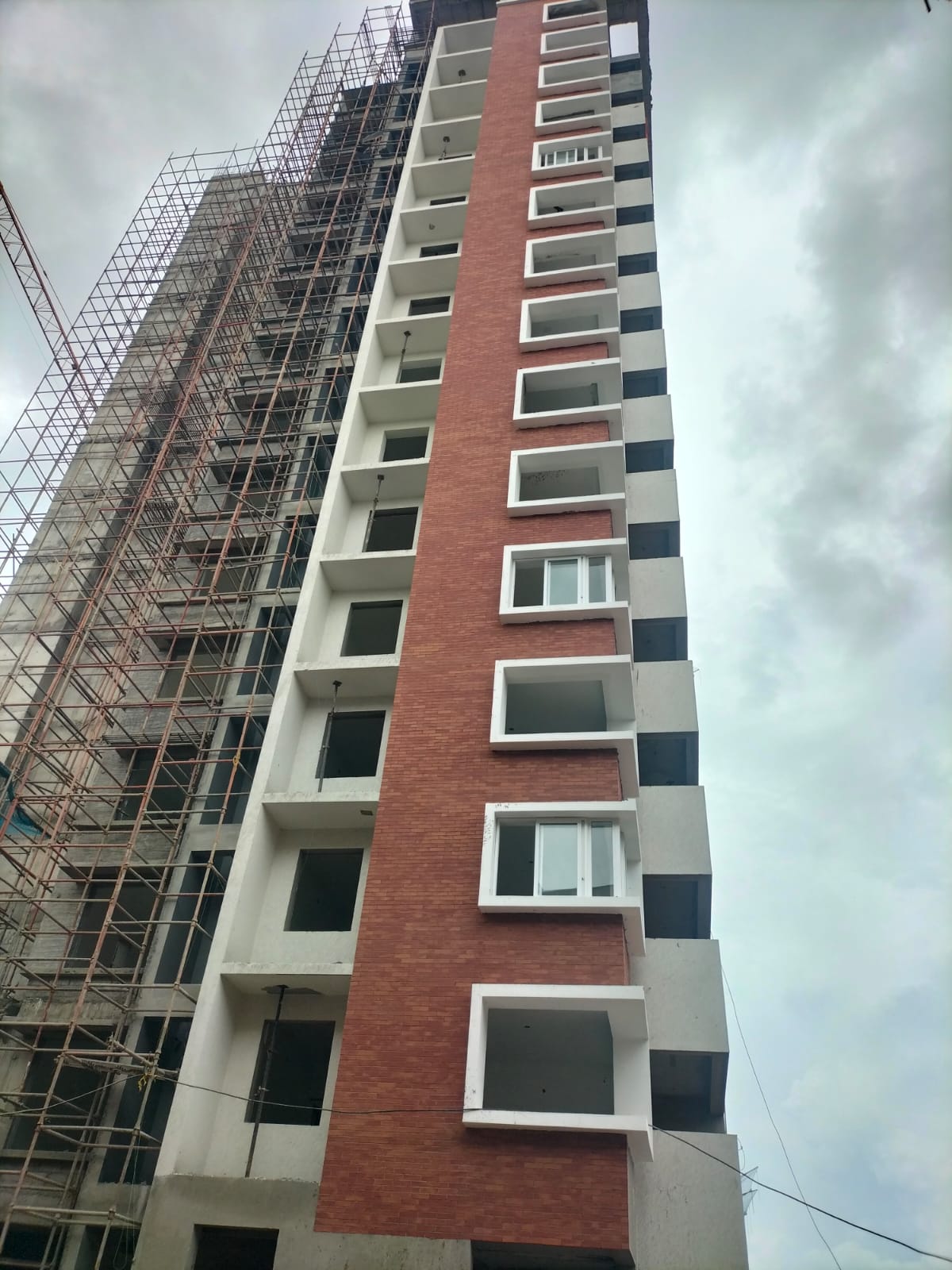 A TOWER :External plastering & MCM cladding works are in completed