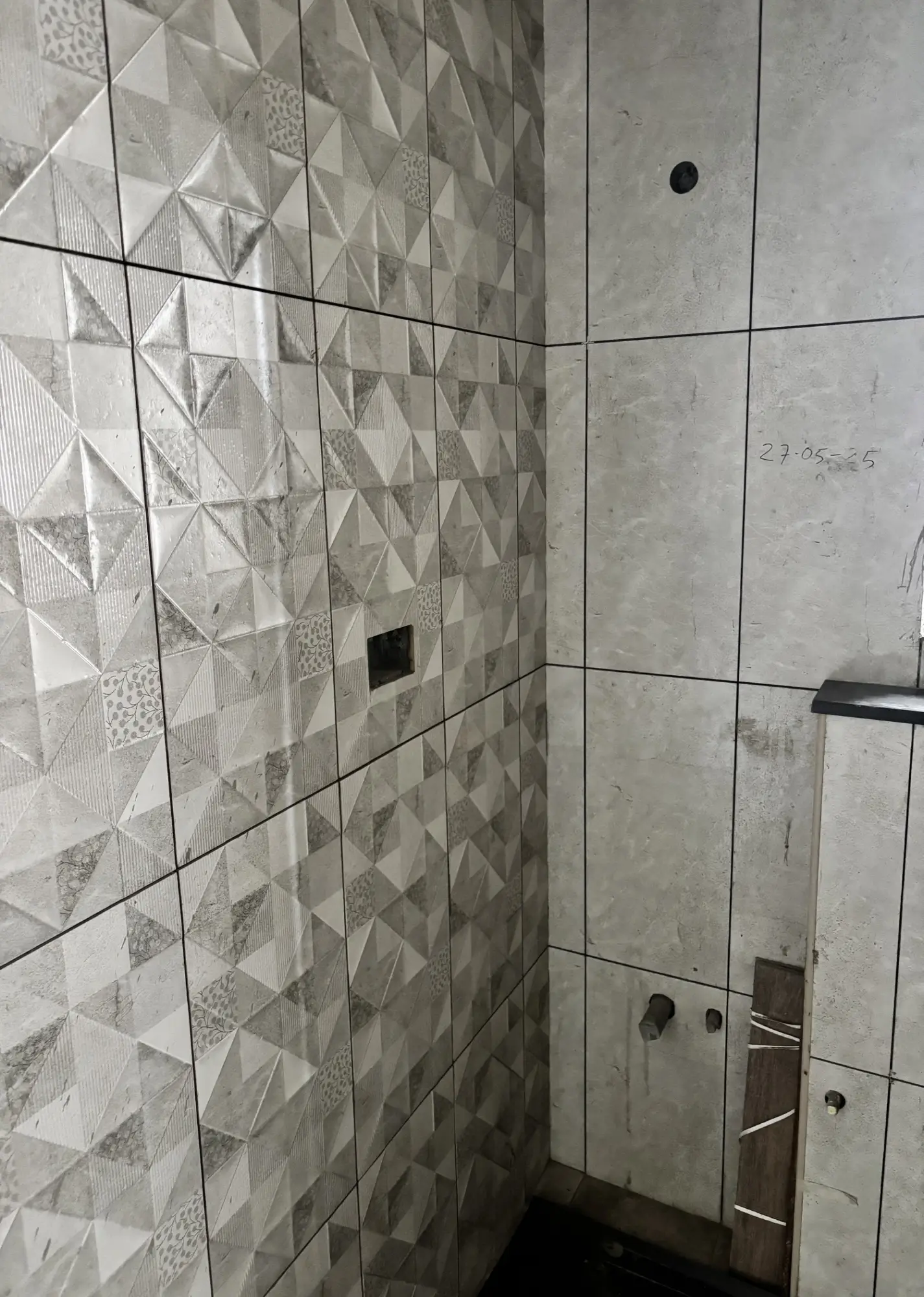 L block Ground floor tiles completion