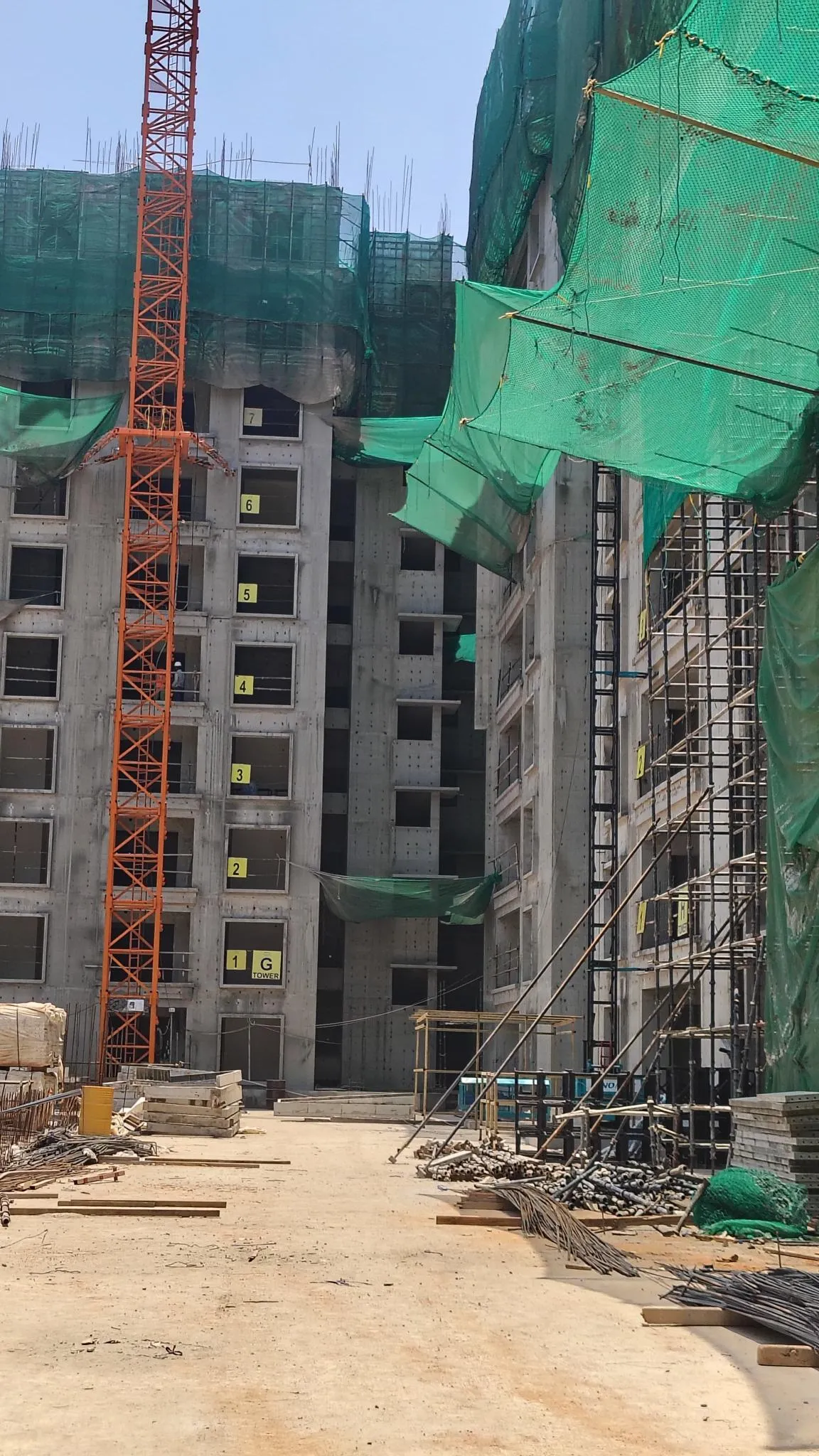 Tower G - Milestone Release -" On casting of Tenth Floor Slab" - Status as on 15th