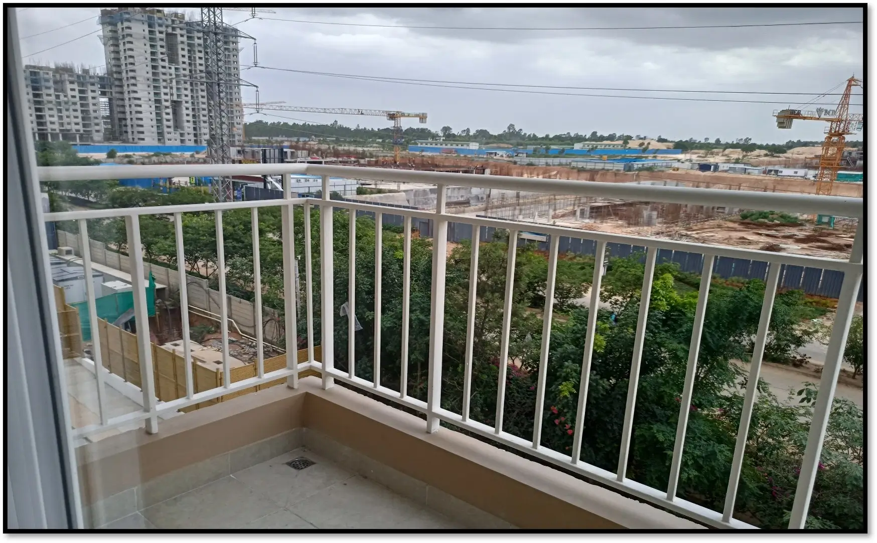 Balcony railing work in progress