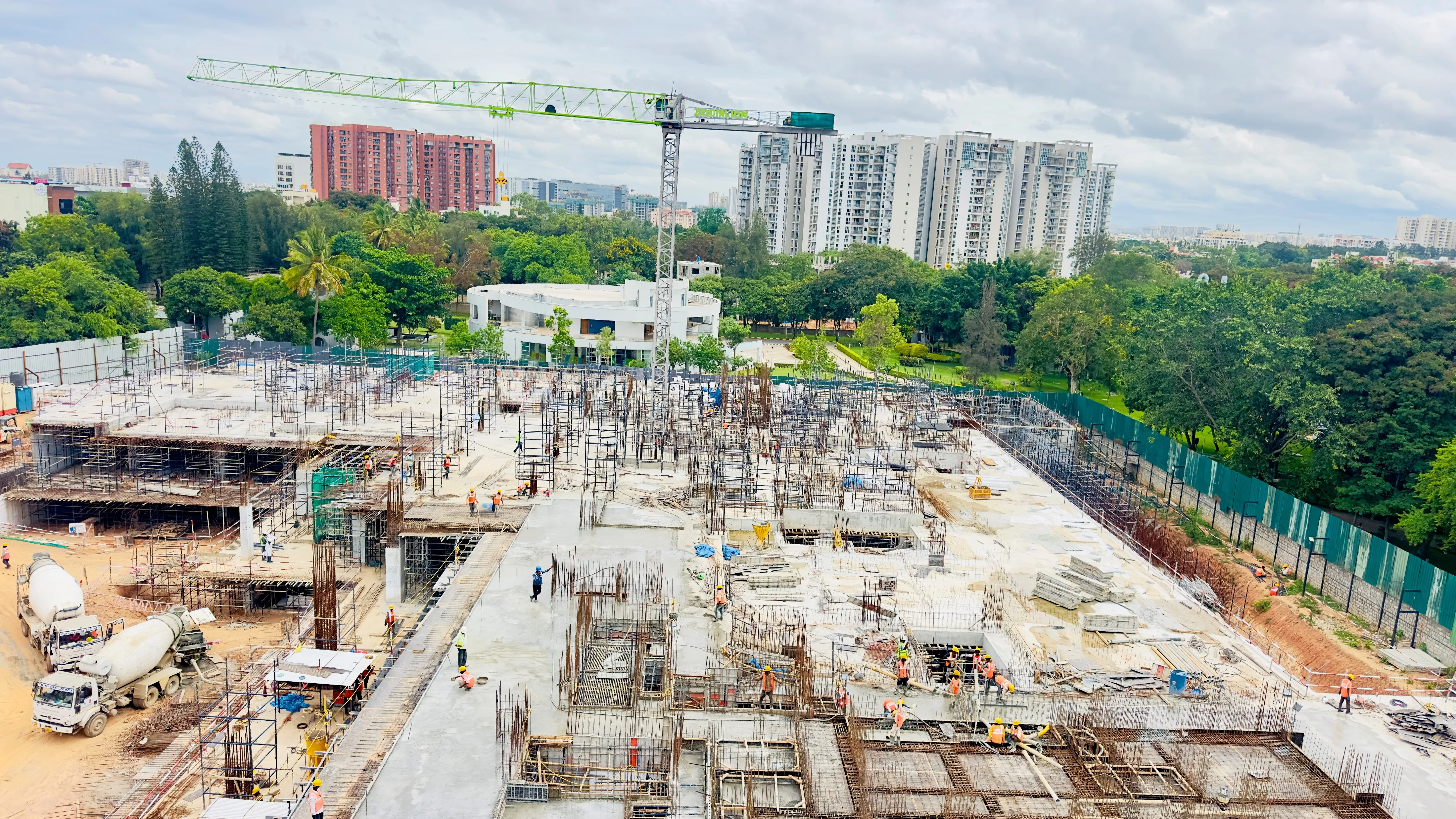 Tower A Ground floor to 1st floor Reinforcement work in progress