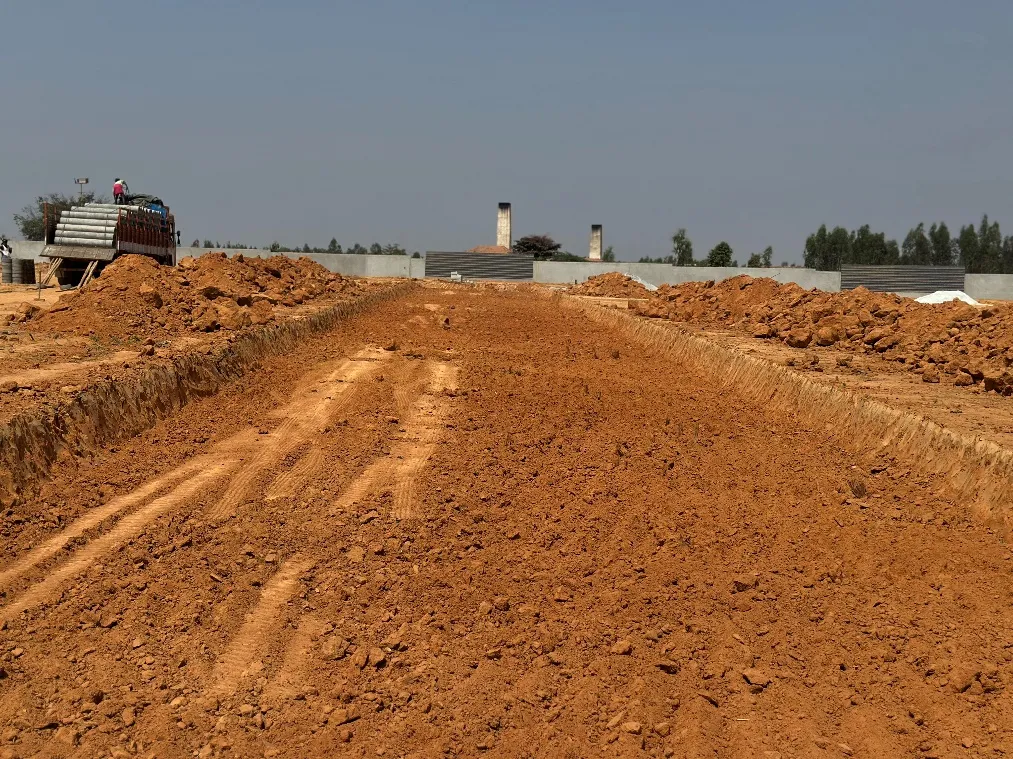 Road formation works in progress