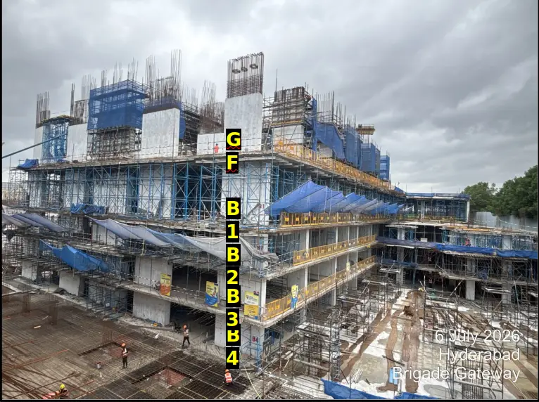 Residential Tower – A -  Structure – First floor works in progress