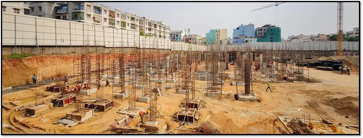 Ground floor slab shuttering work has just begun
