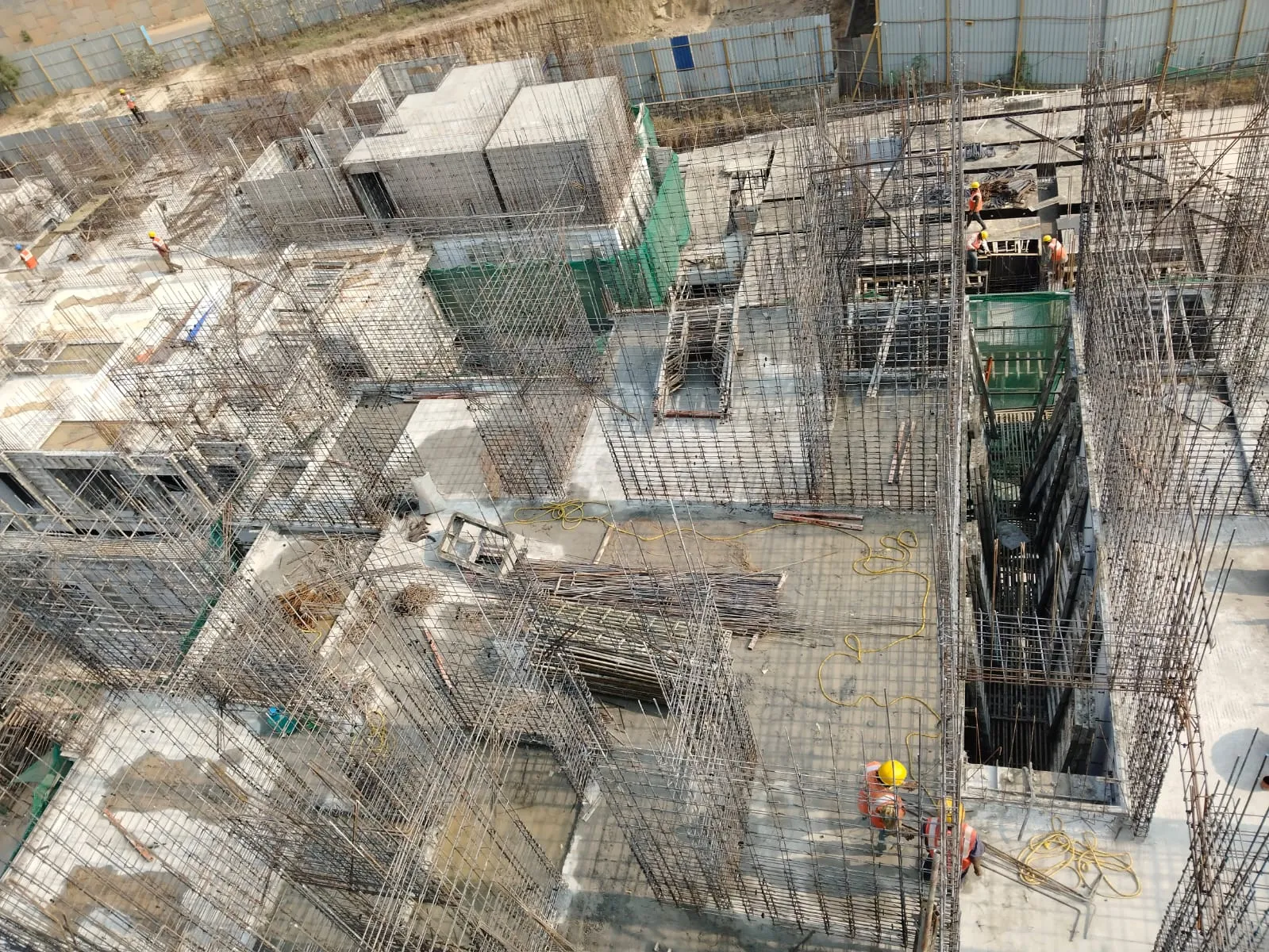 Tower A - Pour-2 Shuttering & Reinforcement work in progress for part of 6th floor