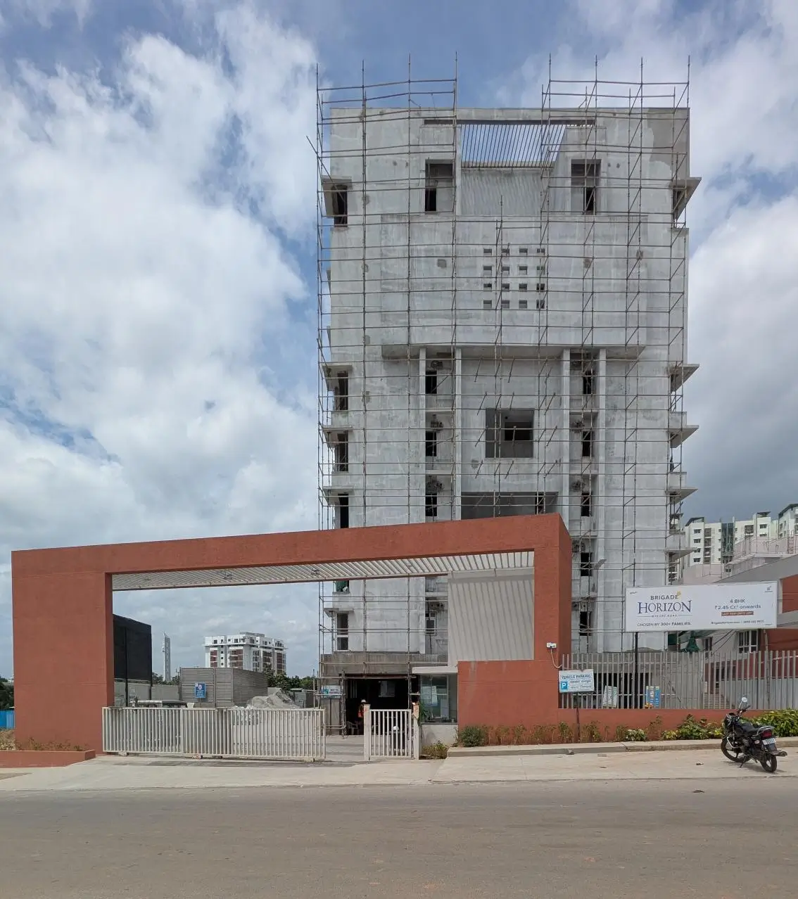 A Block –South Elevation – Texture Painting Work