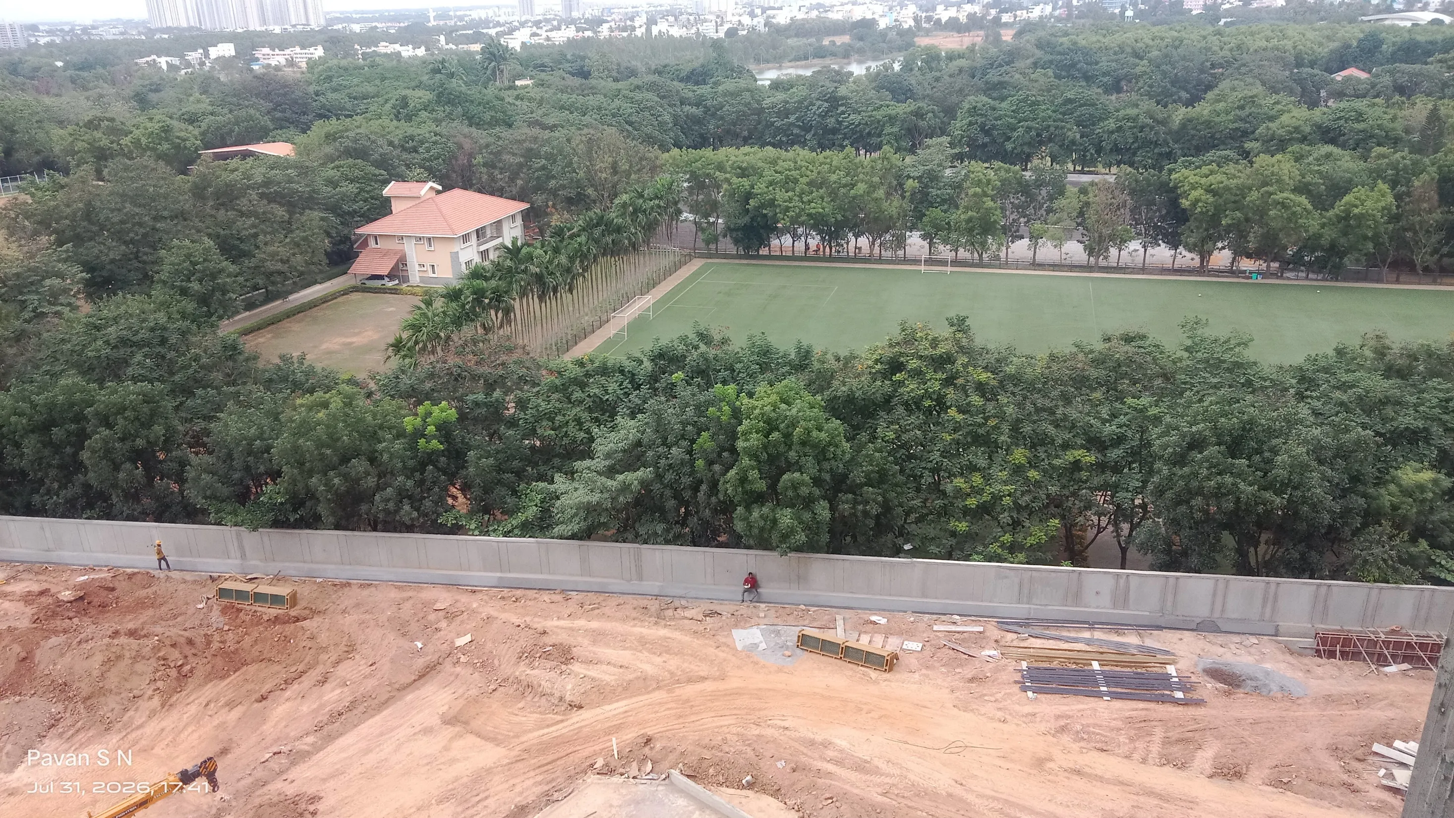 Compound Wall work in progress (West & Southeast side)