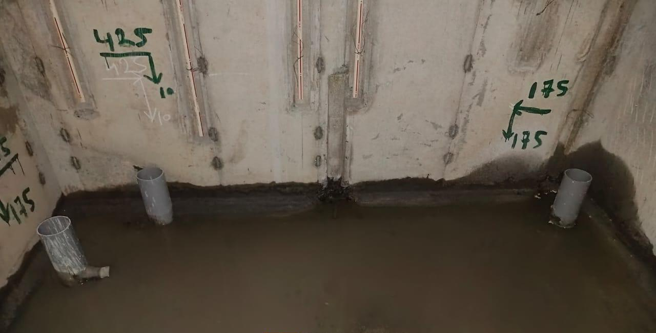 Toilet waterproofing and plumbing work in progress