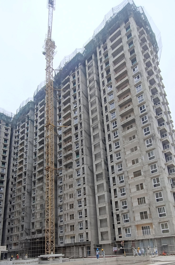 Wing C: Above Terrace Floor Level Structural Work in Progress