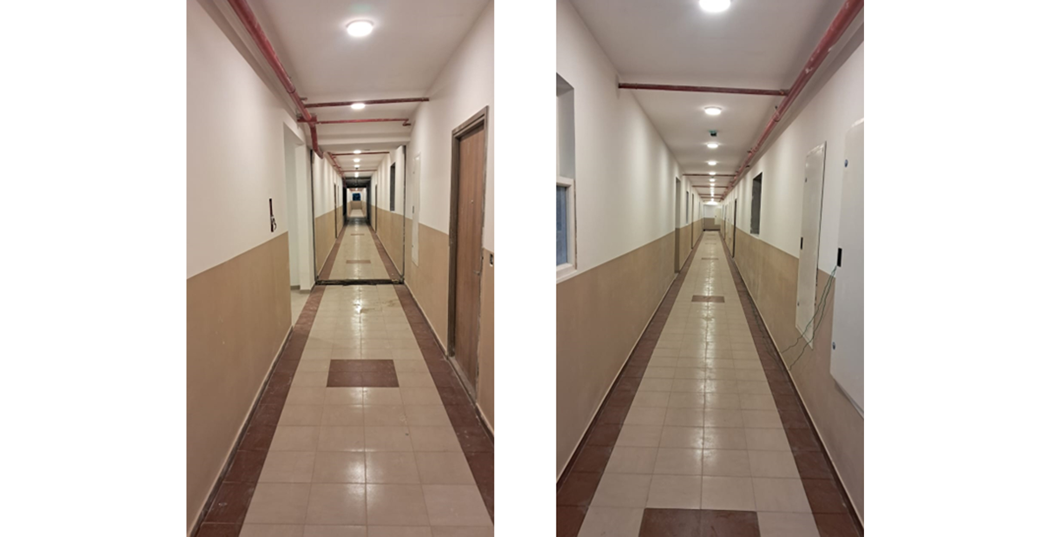Corridor painting and light fixtures Finishes