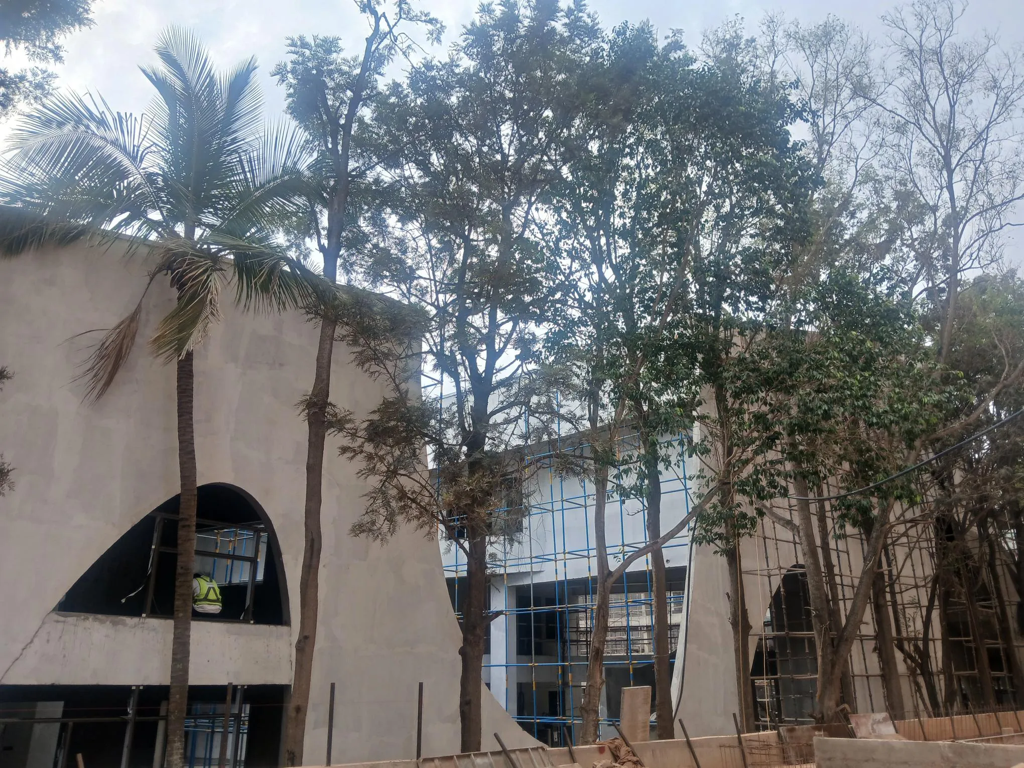 Club House external and internal finishing works in progress