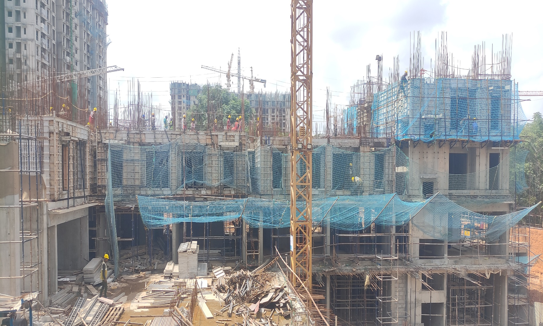 Wing A – 2nd and 3rd floor slab shuttering in progress