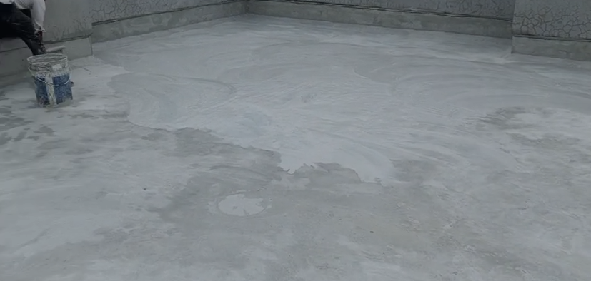 C TOWER : Terrace waterproofing works in progress