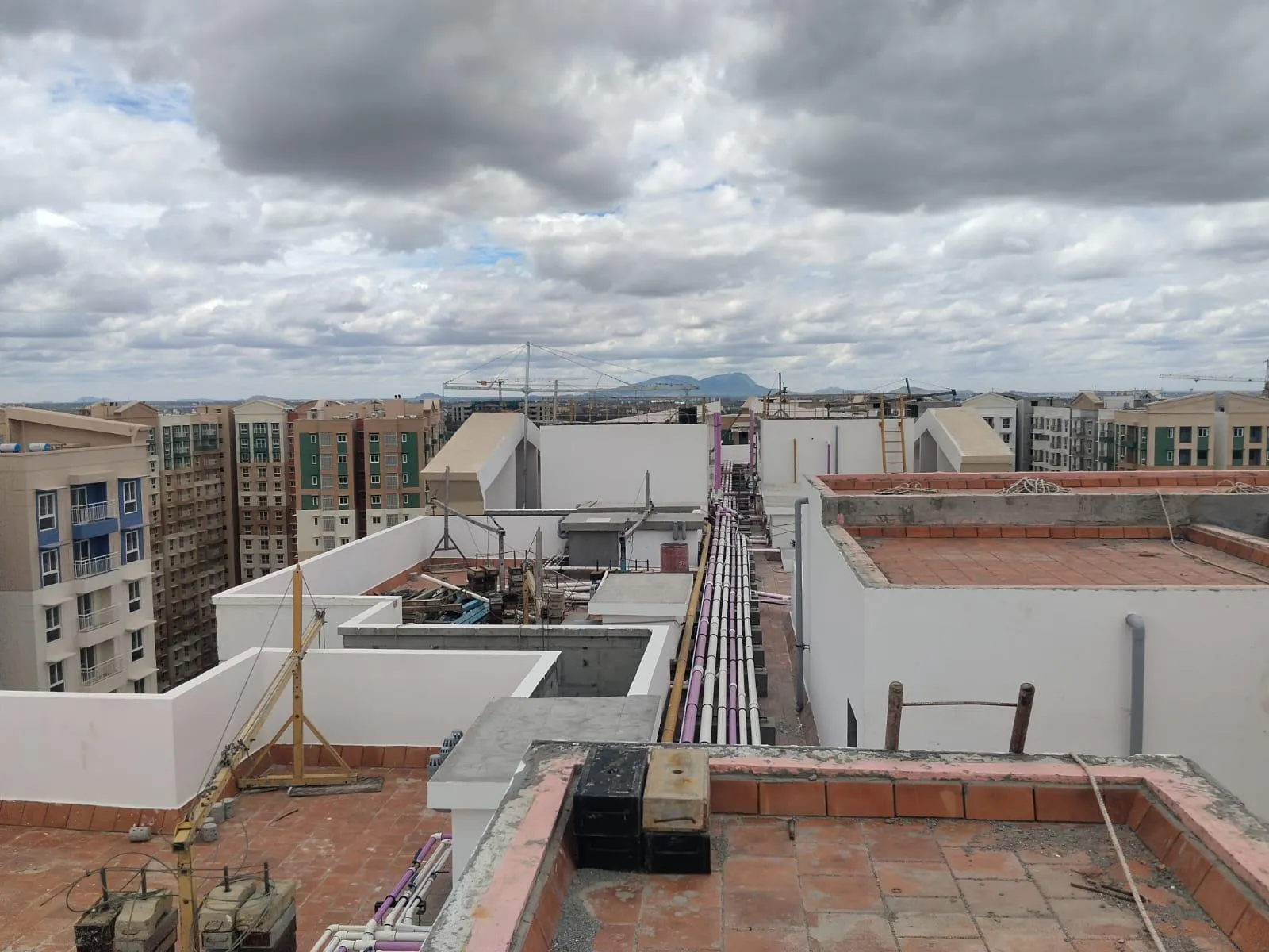 Terrace waterproofing and Terrace Tiling Completed