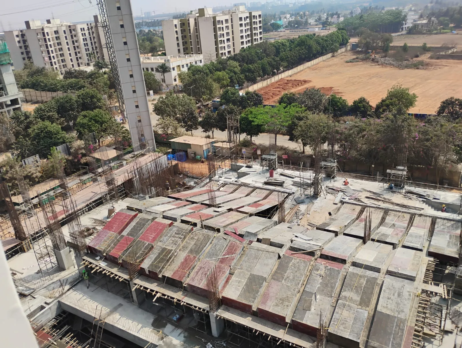 wing B- Second floor beam shuttering work in progress.