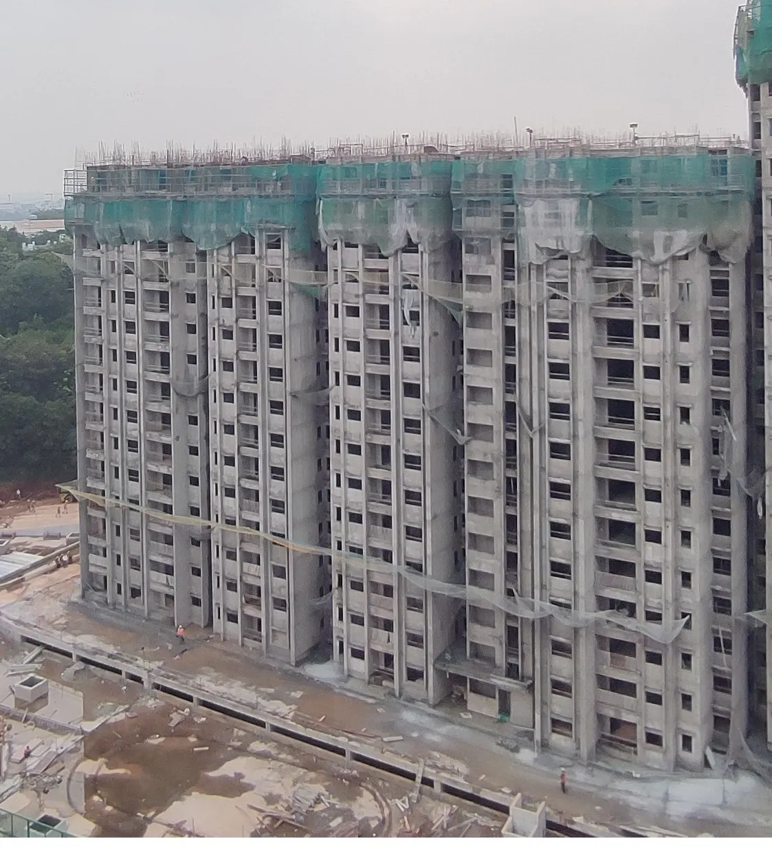 TOWER-B(PHASE 2) Part of Fifteenth floor slab is cast. Reinforcement & shuttering work in progress for the remaining area .