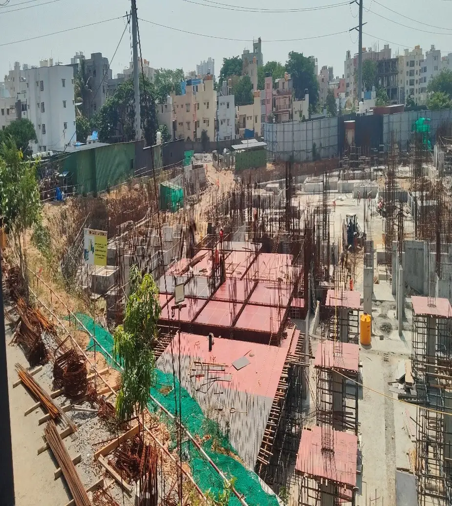Tower D - Upper basement Slab in progress