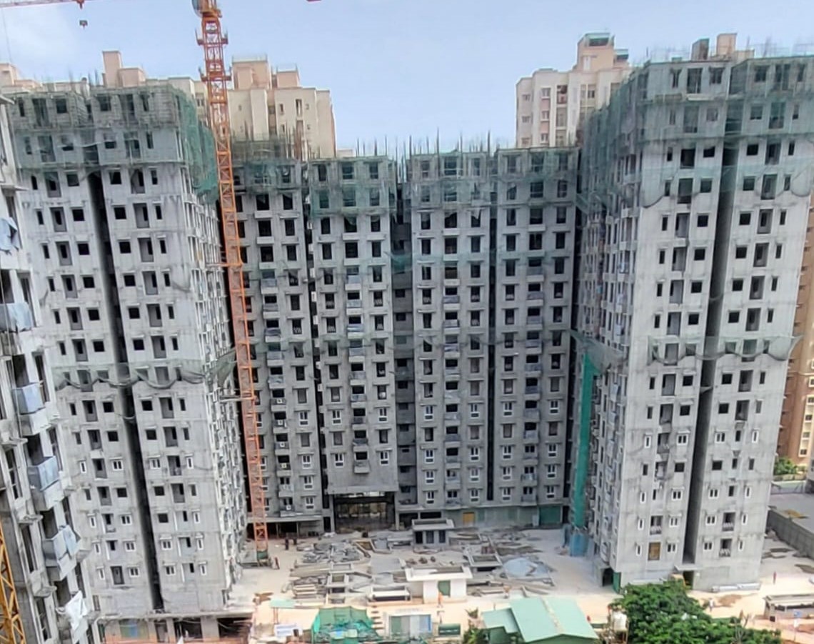 Wing - C 17th Floor slab shuttering WIP Wing - B 16th Floor slab shuttering  in progress Wing A 18th Floor slab shuttering WIP