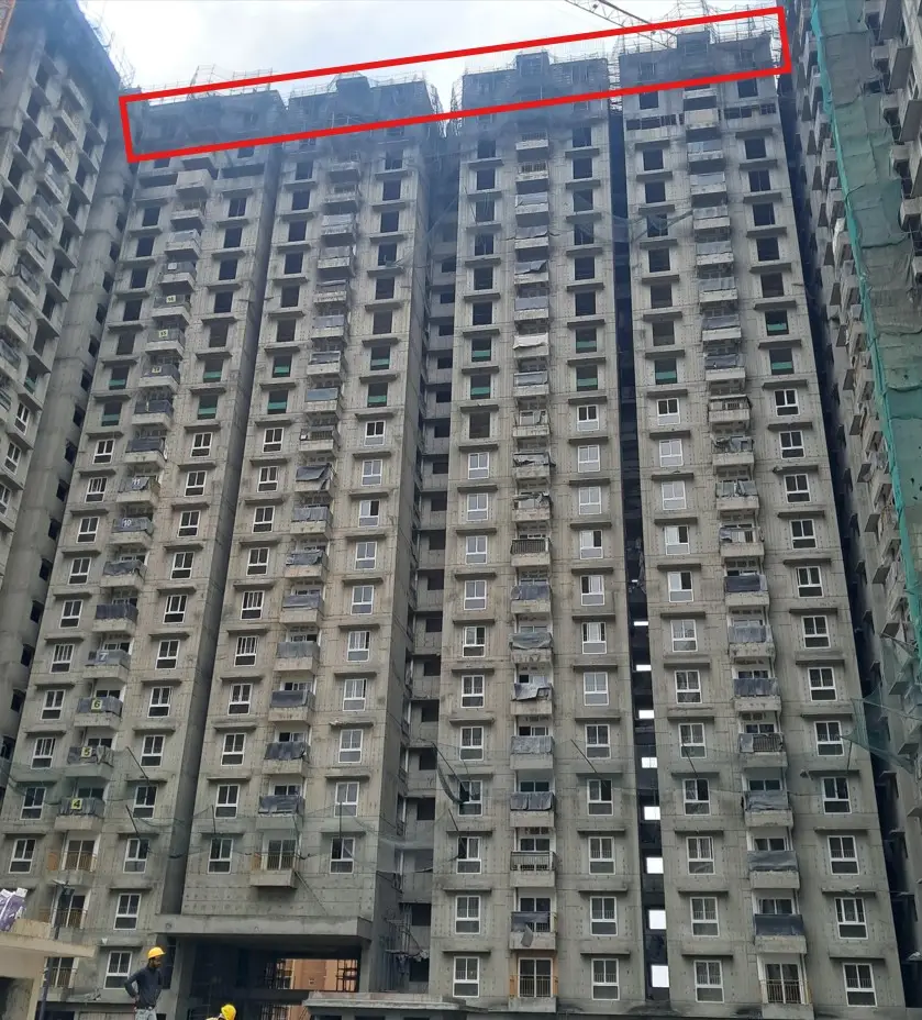 Brigade EL Dorado - Dioro- Wing B - Milestone Release -"On Casting of terrace slab" Status as on on