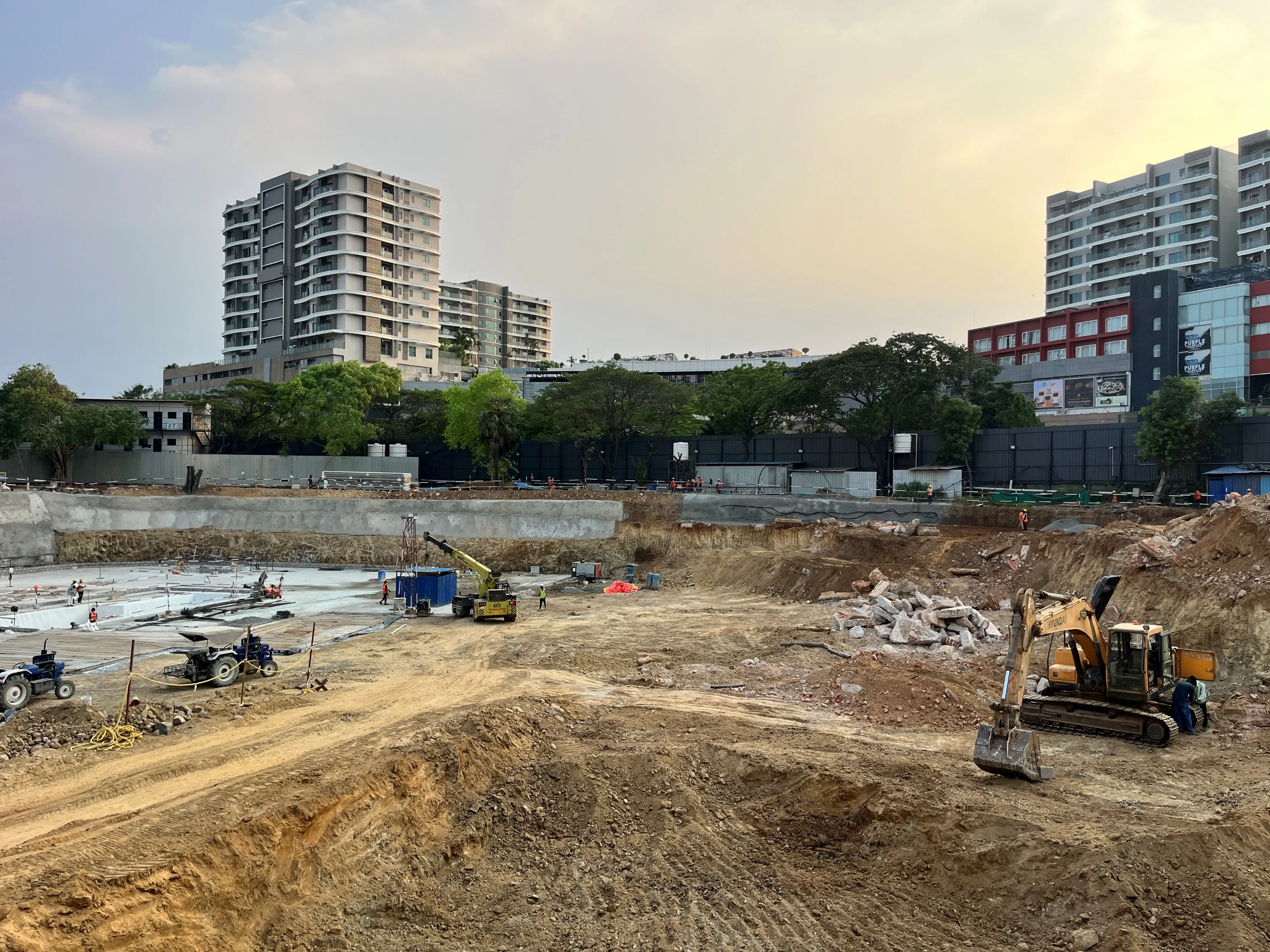Excavation & PCC work in progress