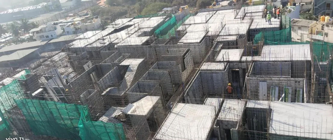 TOWER – J: Fourth floor slab completed, Fifth & Sixth floors work in progress