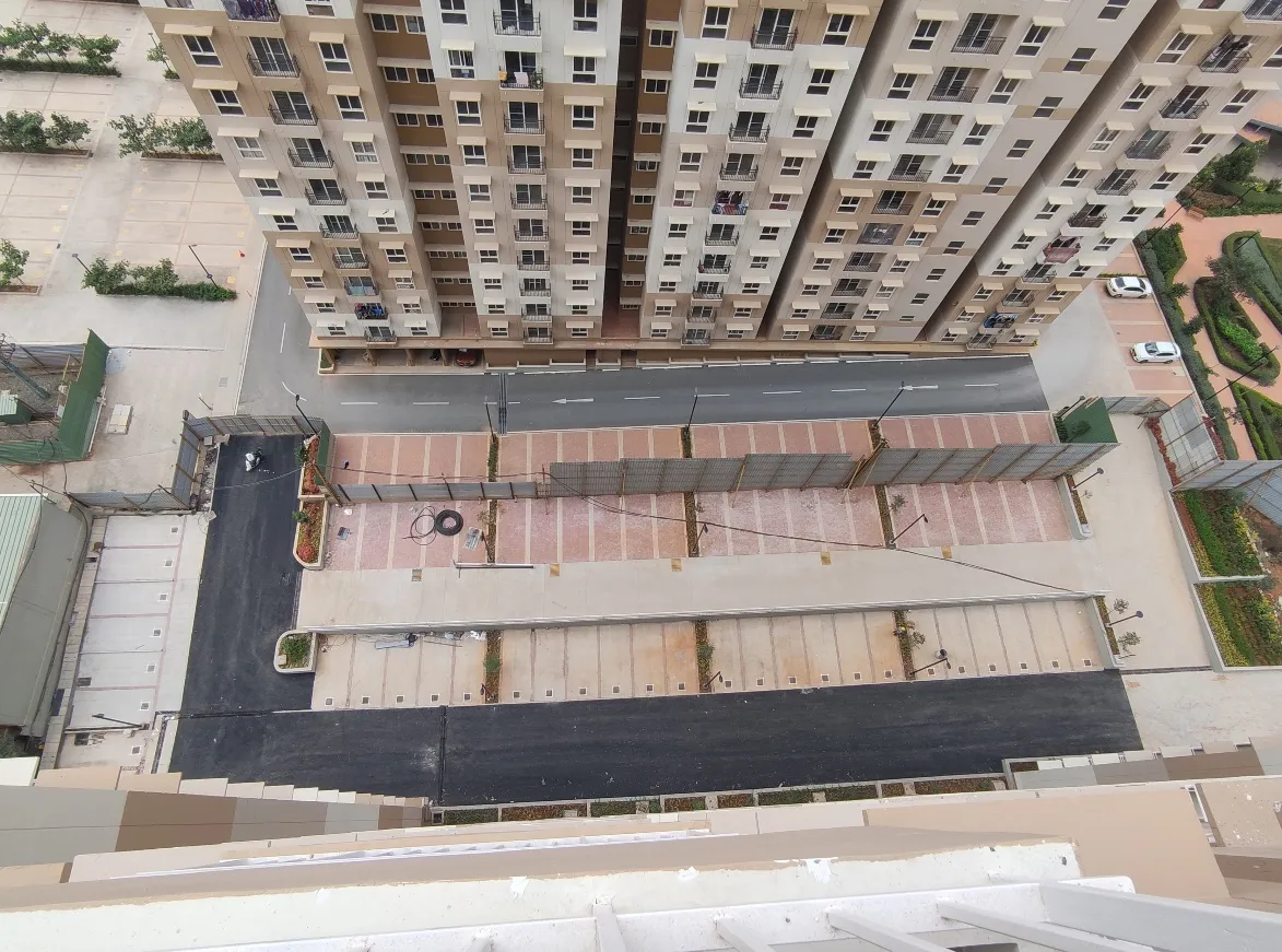 South & west face road and car parking area works completed