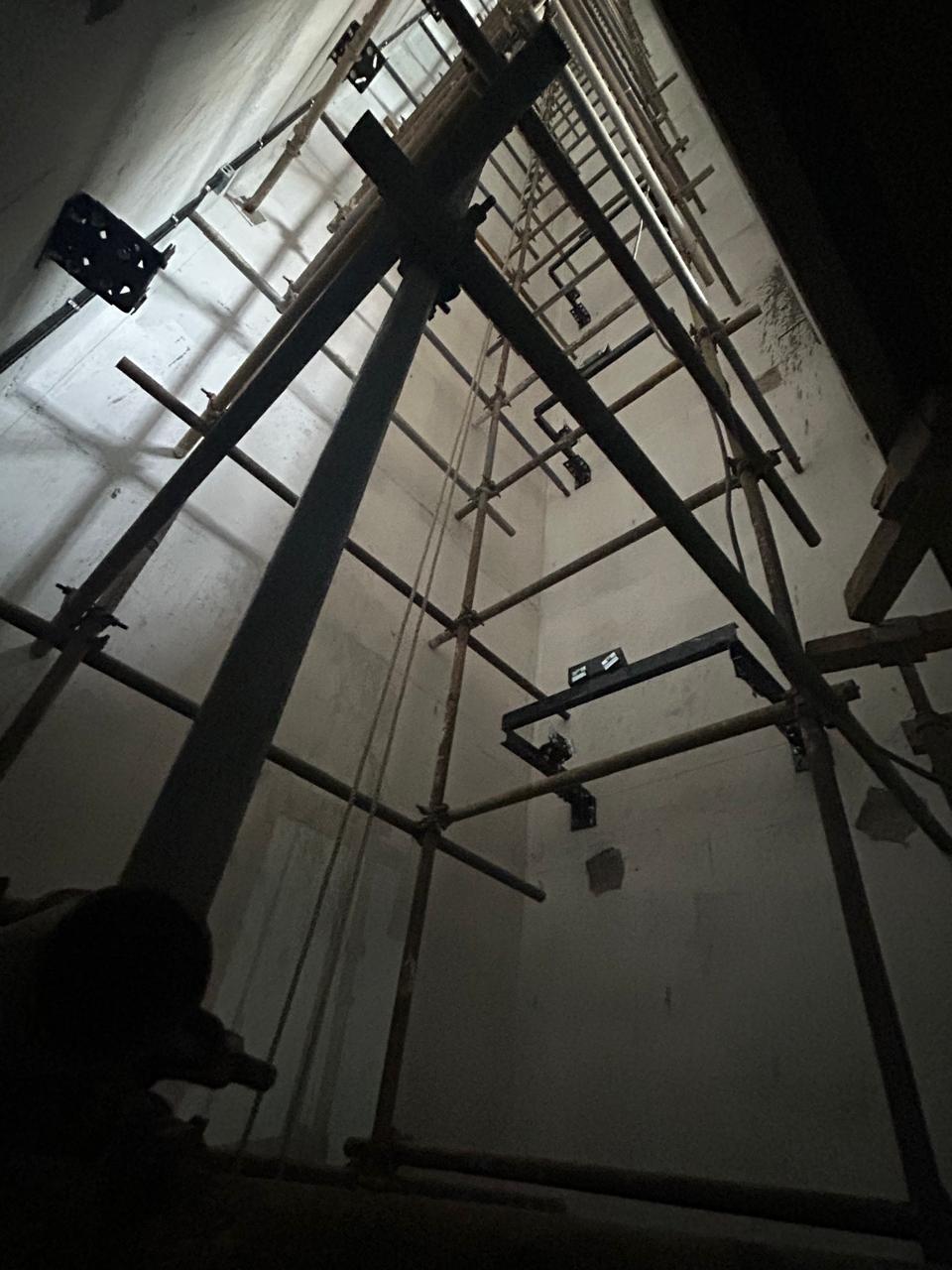 Lift installation work in progress