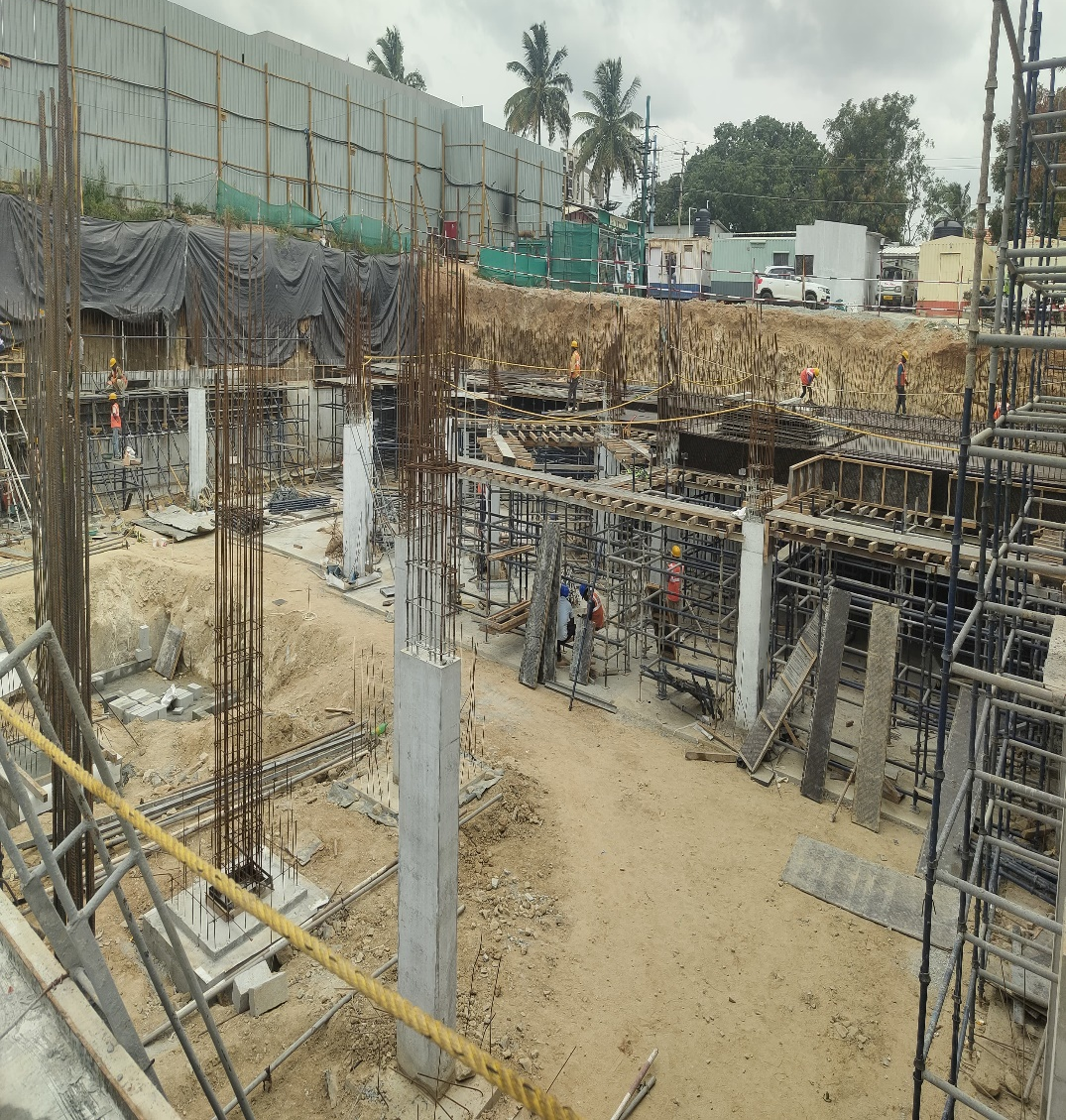Clubhouse - Upper Basement Slab shuttering & Reinforcement is in progress