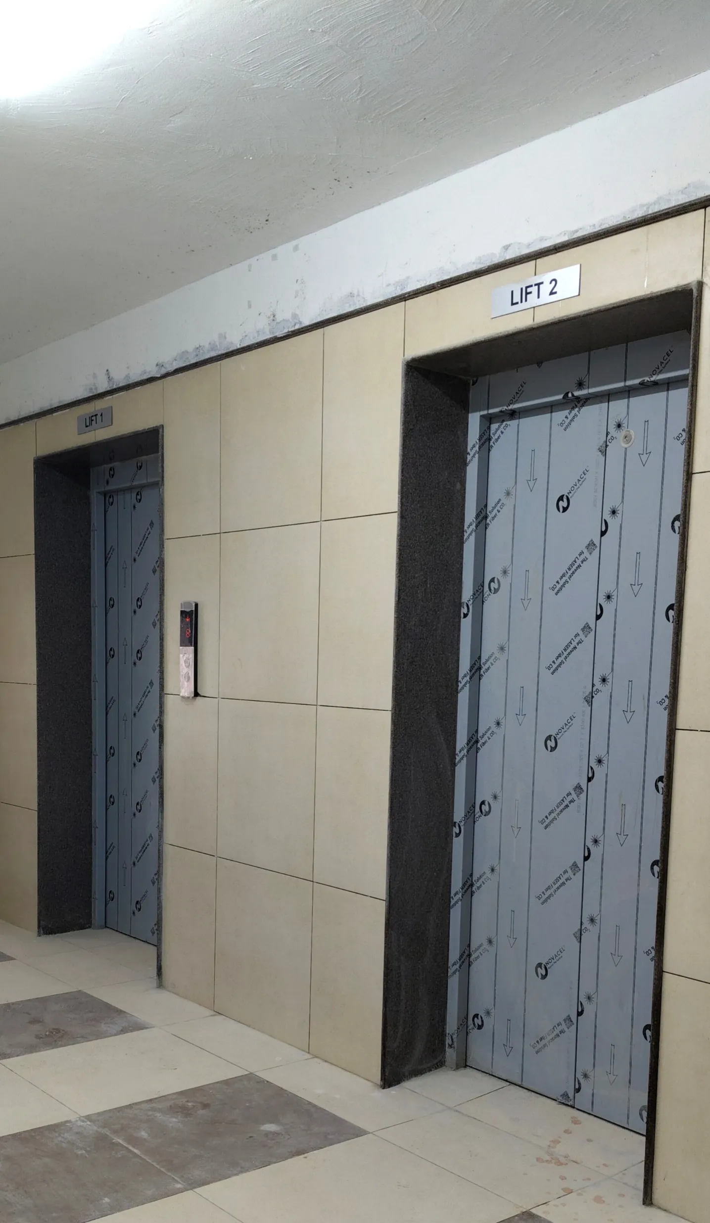 Flooring completed Putty work in progress Fixing of Doors and windows in progress Lift installation completed