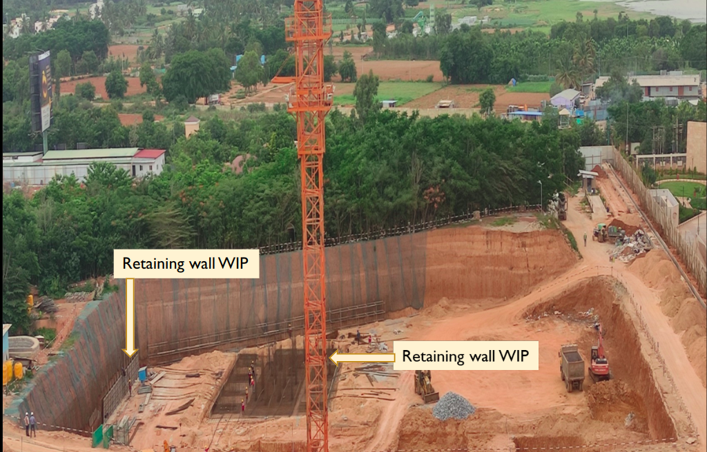 OVERALL VIEW – Wing –A -Raft reinforcement Work in Progress