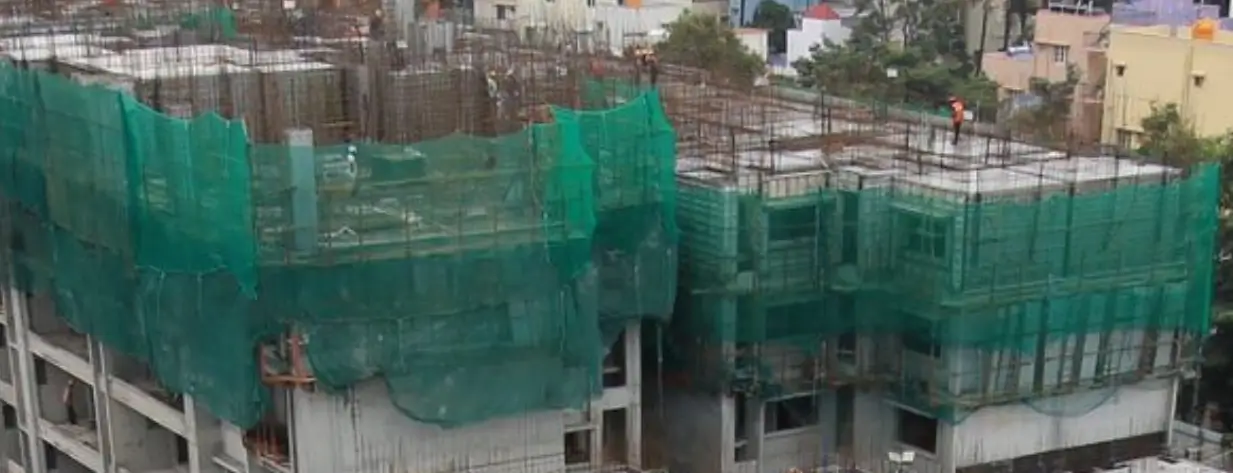 Tower-E : 4th Floor Slab Completed 4th to 5th Floor Wall/Slab Work in Progress