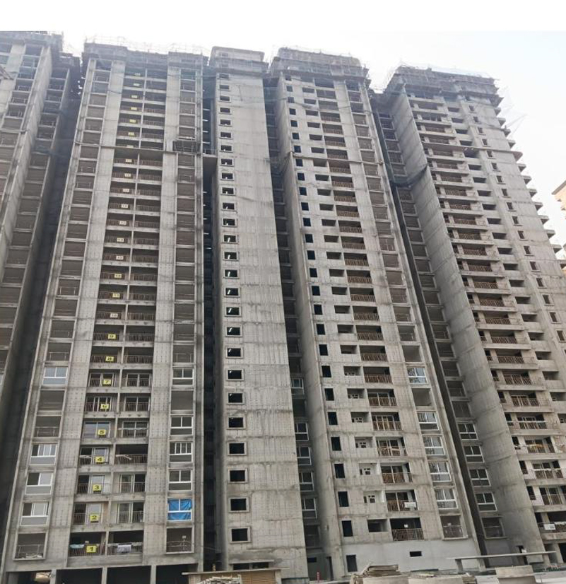 Terrace floor shuttering & reinforcement works is in progress.