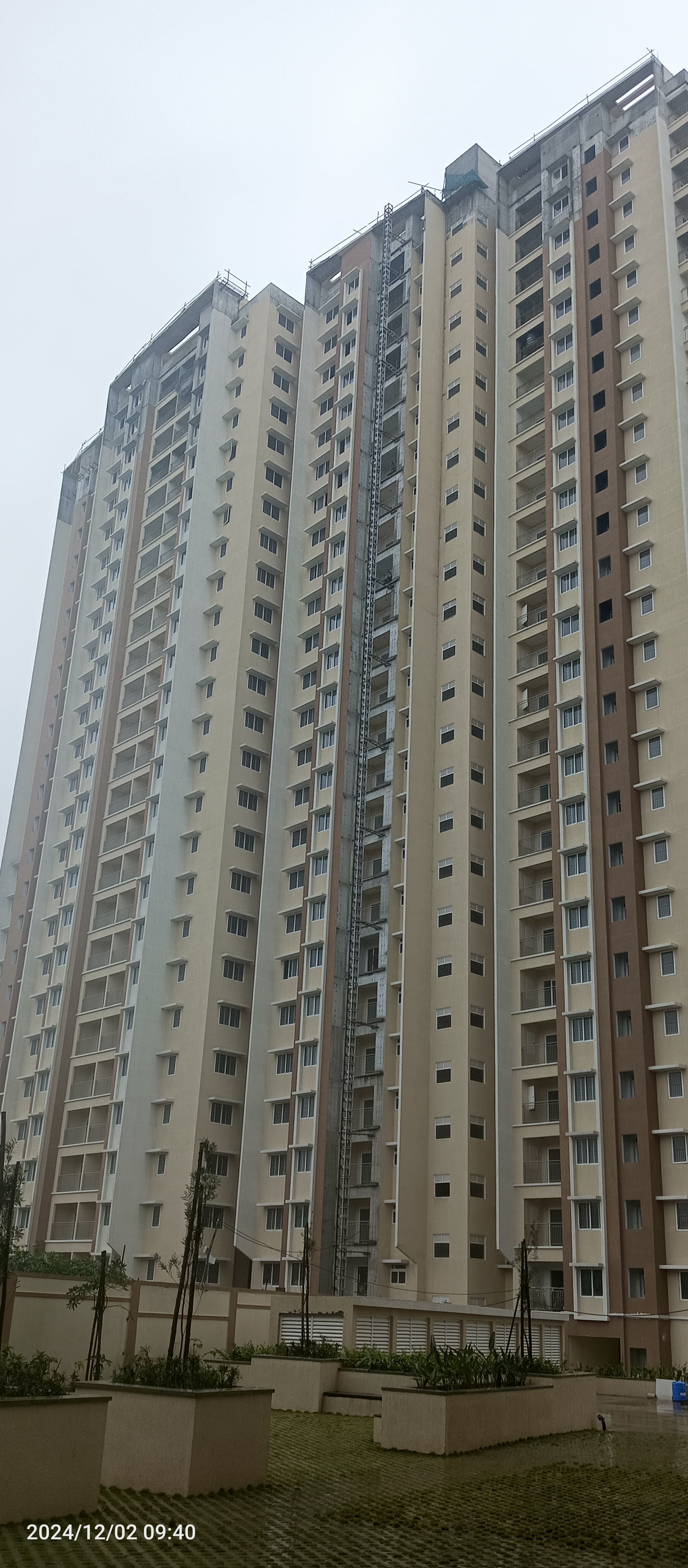 Tower B Above terrace Finishing works and External painting works are in progress