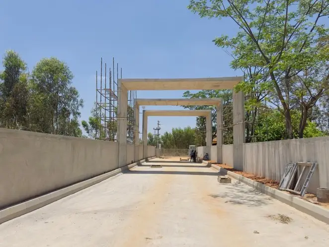 Entry portals concrete work completed