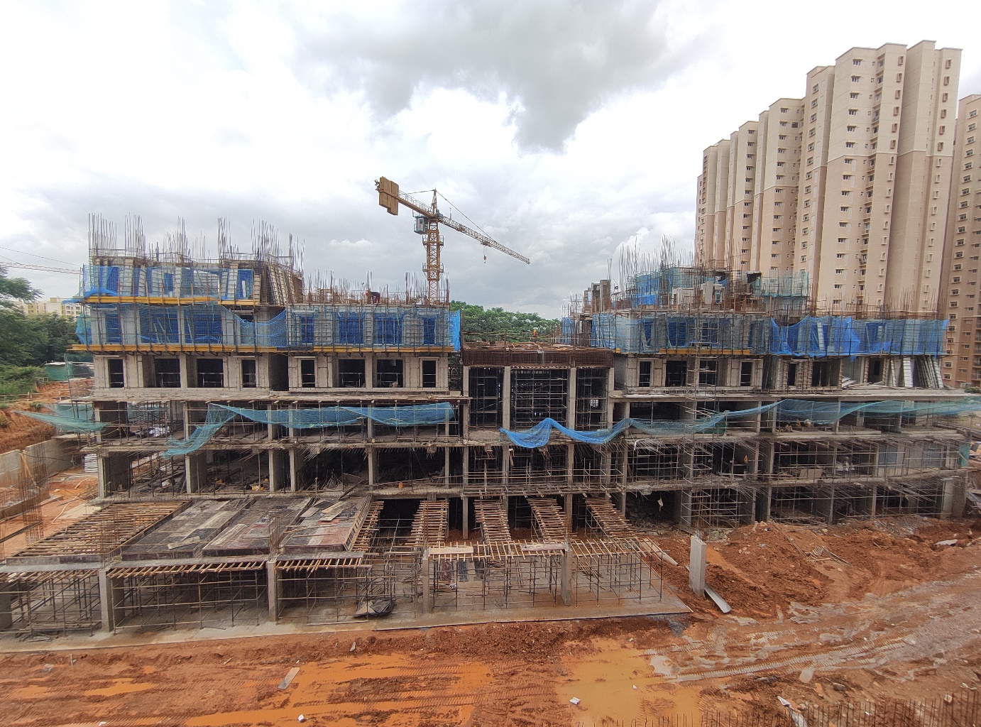 Wing B – 2nd and 3rd floor slab shuttering WIP