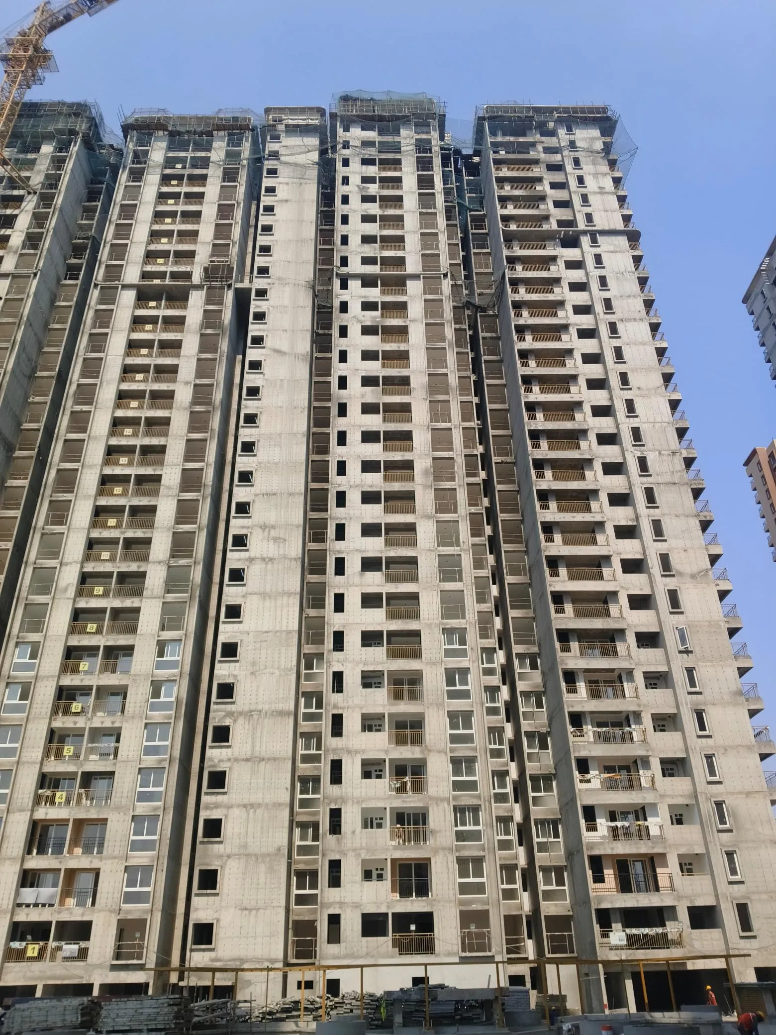 Tower G Above Terrace floor structure works completed