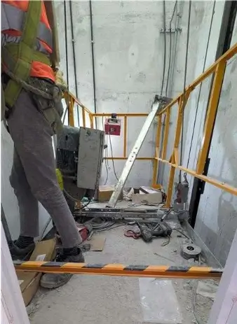 A Block - Installtion of Lift