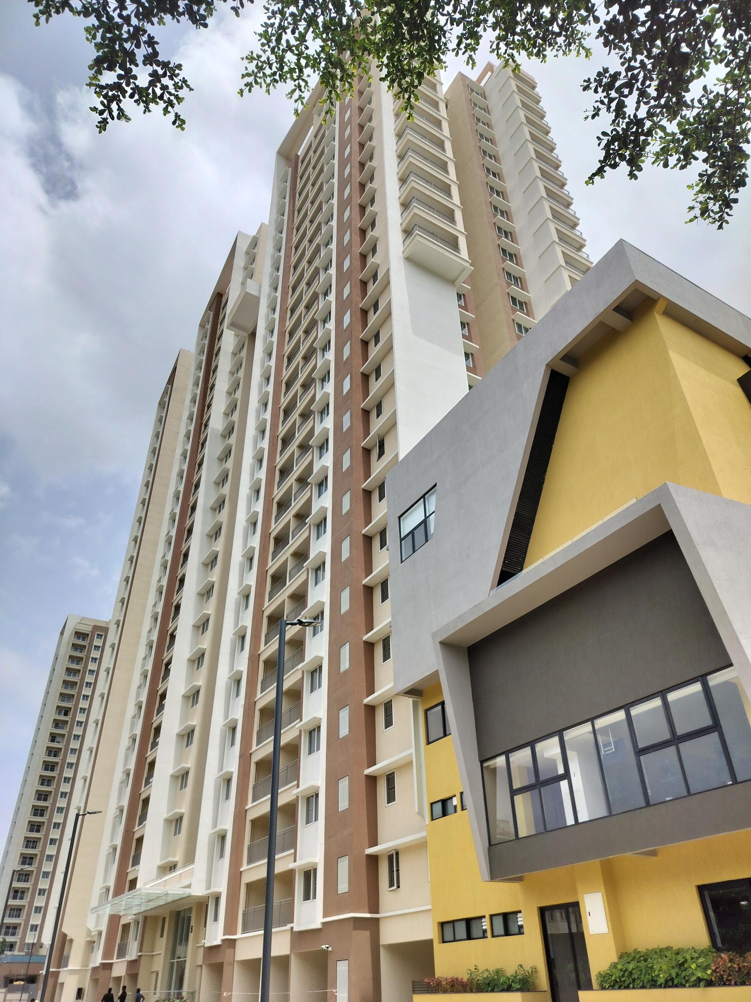 Tower A &B All Internal & External works are completed. Amenities area hardscape and softscape works are in progress