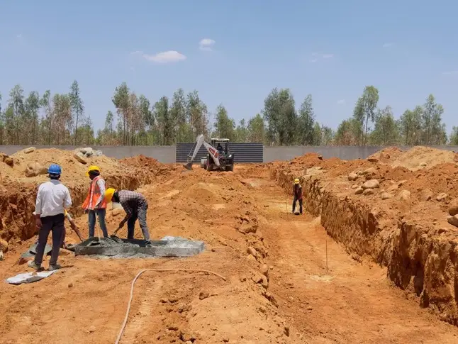 storm water drain excavation works; electrical chambers works in progress.