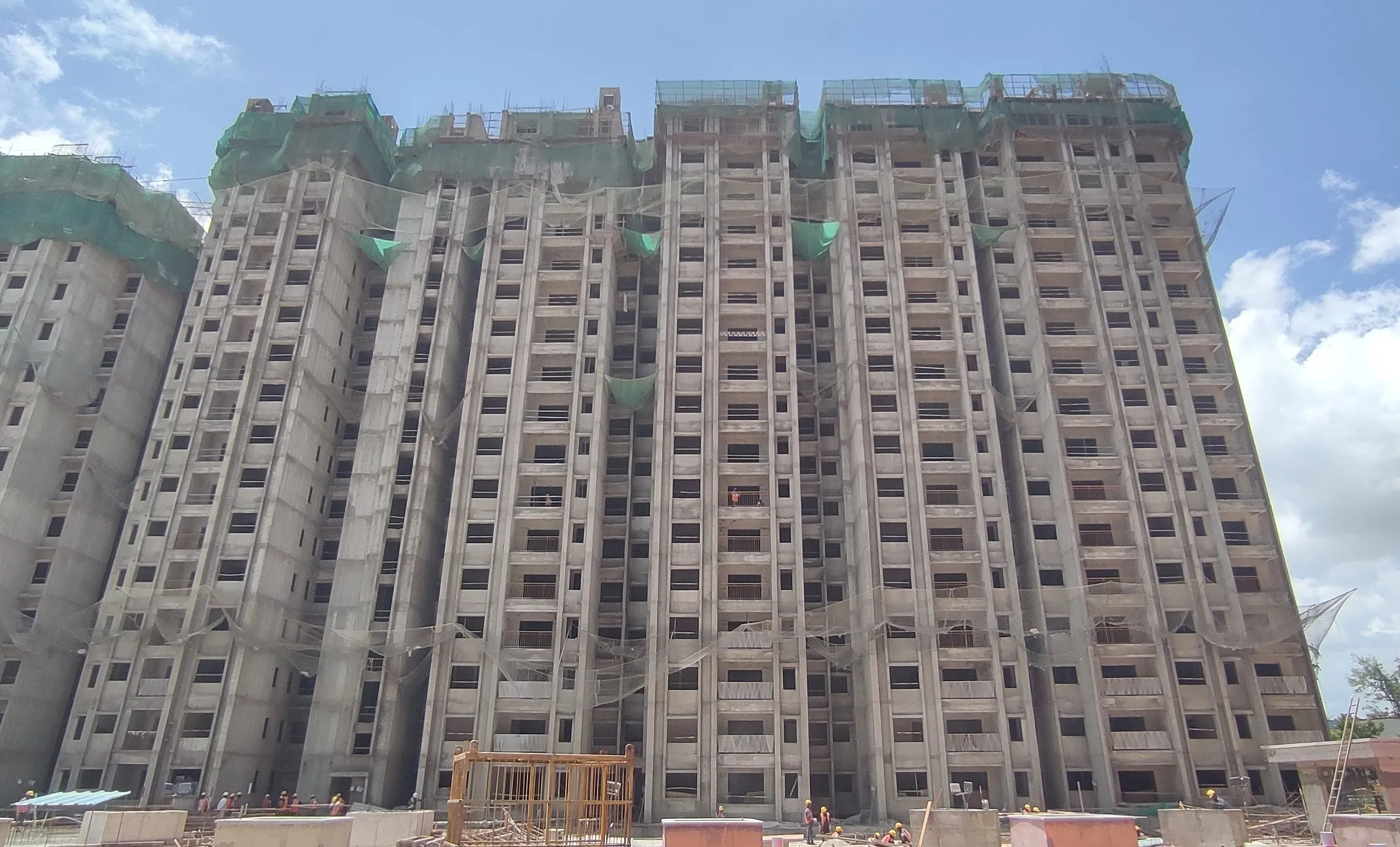 TOWER-C(PHASE 2) seventeenth floor completed. eighteenth floor reinforcement & shuttering work in progress