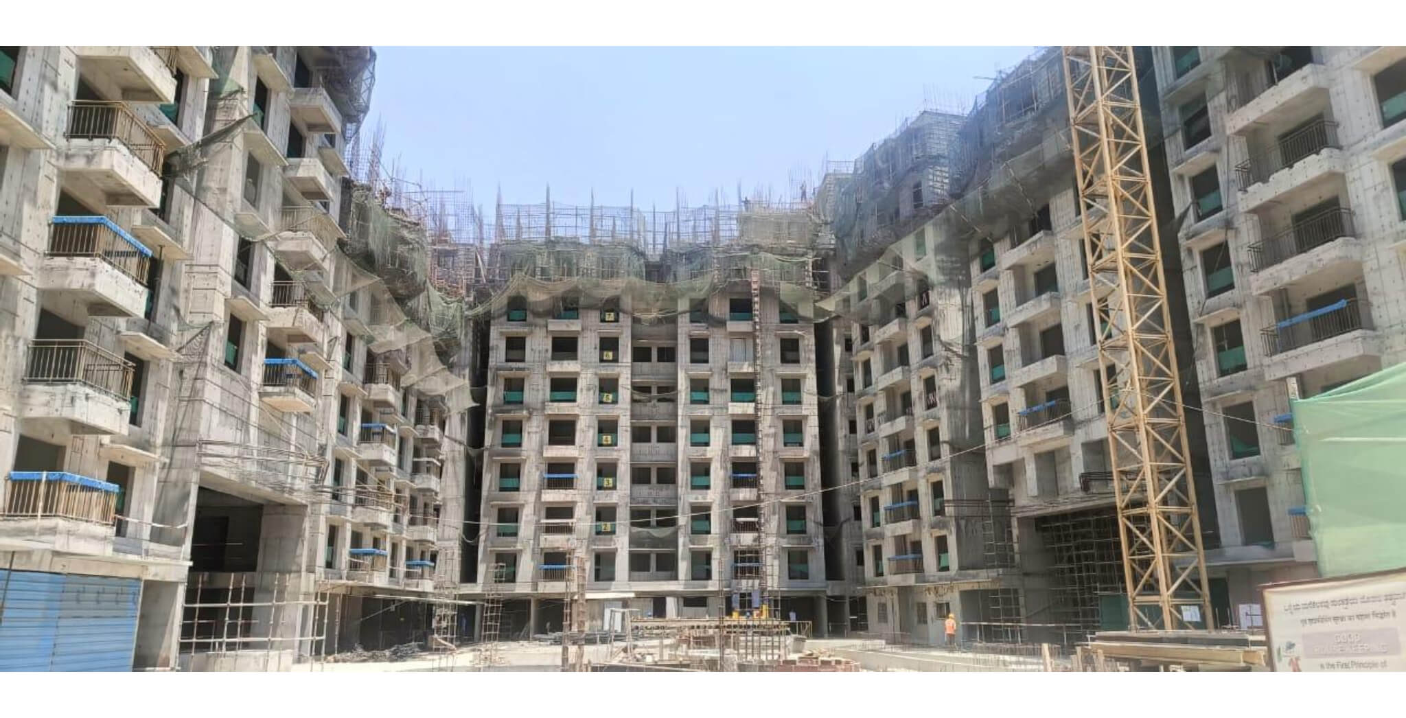 Wing B - 9th floor level structural work in progress