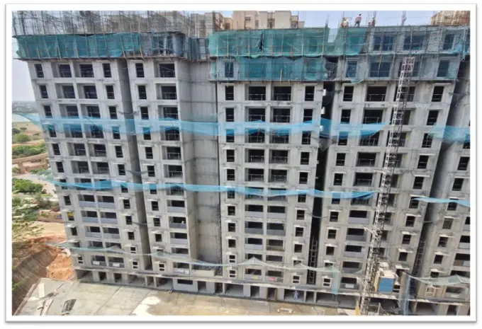 Wing C - 14th & 15th floor slab shuttering WIP