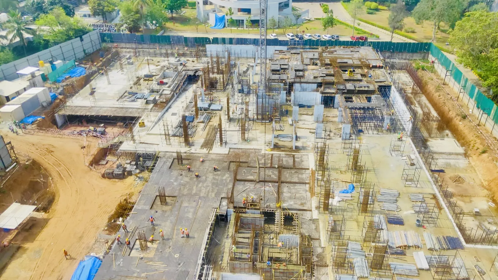 Tower A Ground floor Slab in progress