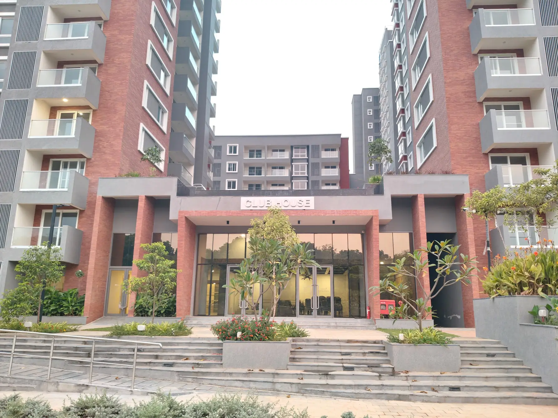 Club house external painting work completed